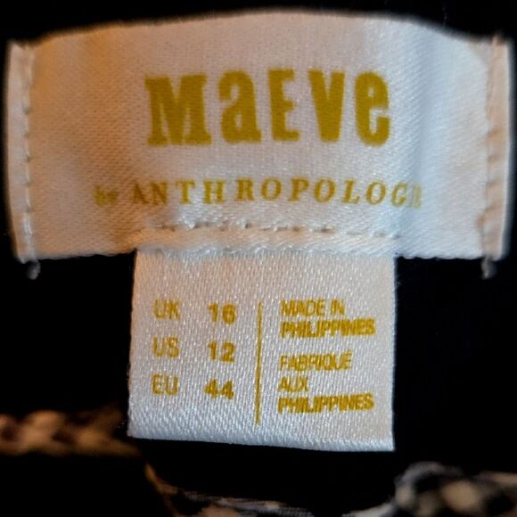 ANTHROPOLOGIE The Naomi Linen Wide-Leg Flare Pants by Maeve Black Womens Size 12 - Picture 7 of 8